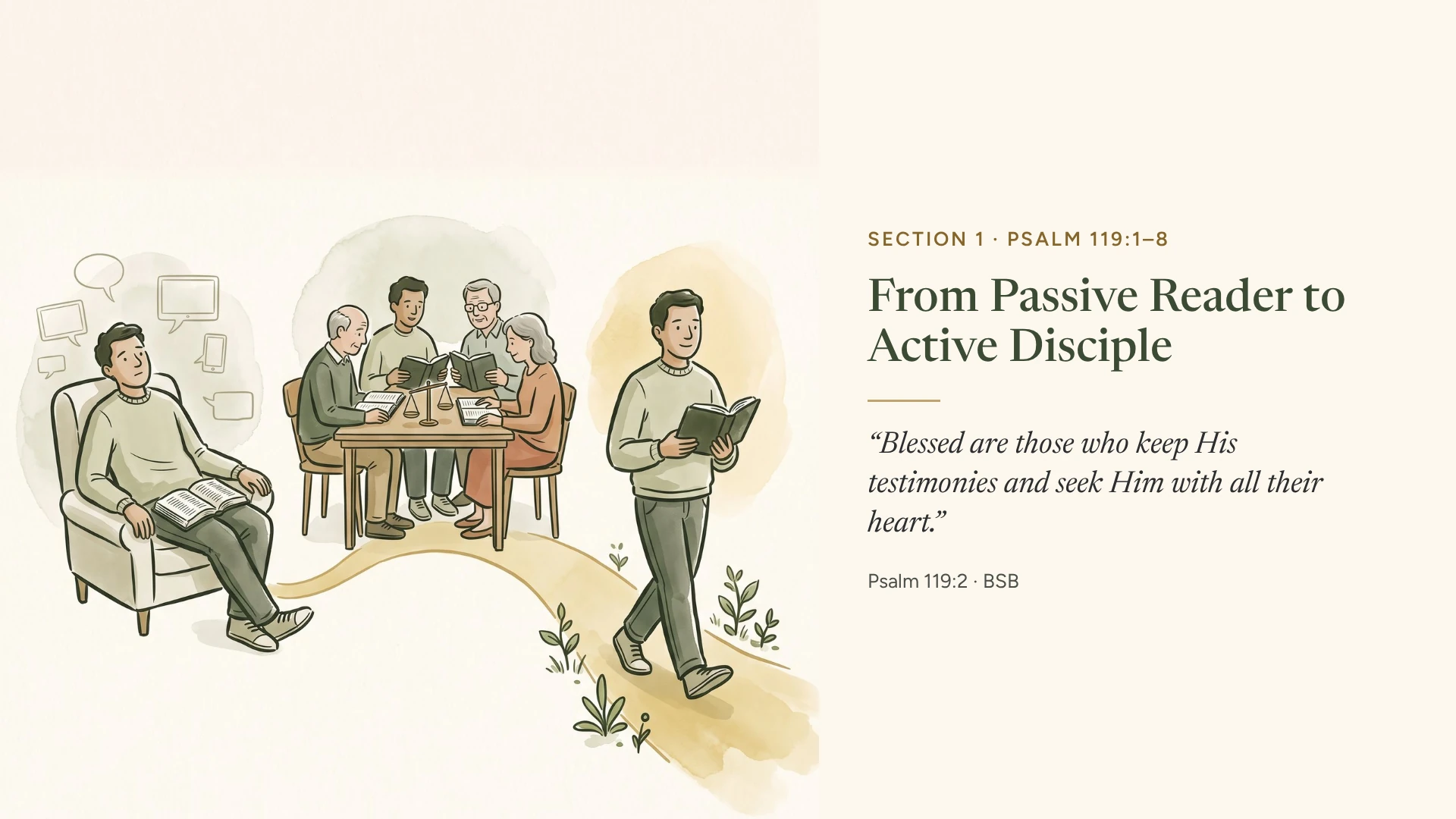 Slide 3: From Passive Reader to Active Disciple