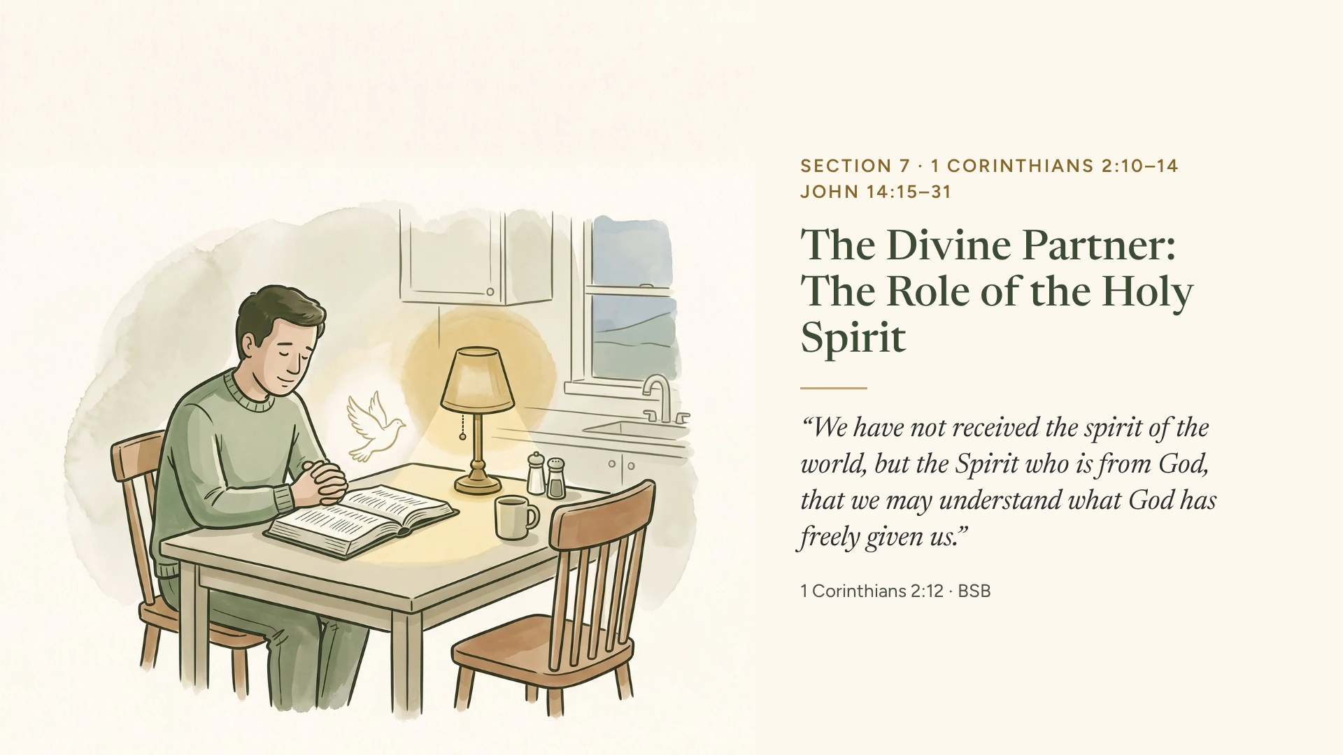 Slide 9: The Divine Partner: The Role of the Holy Spirit