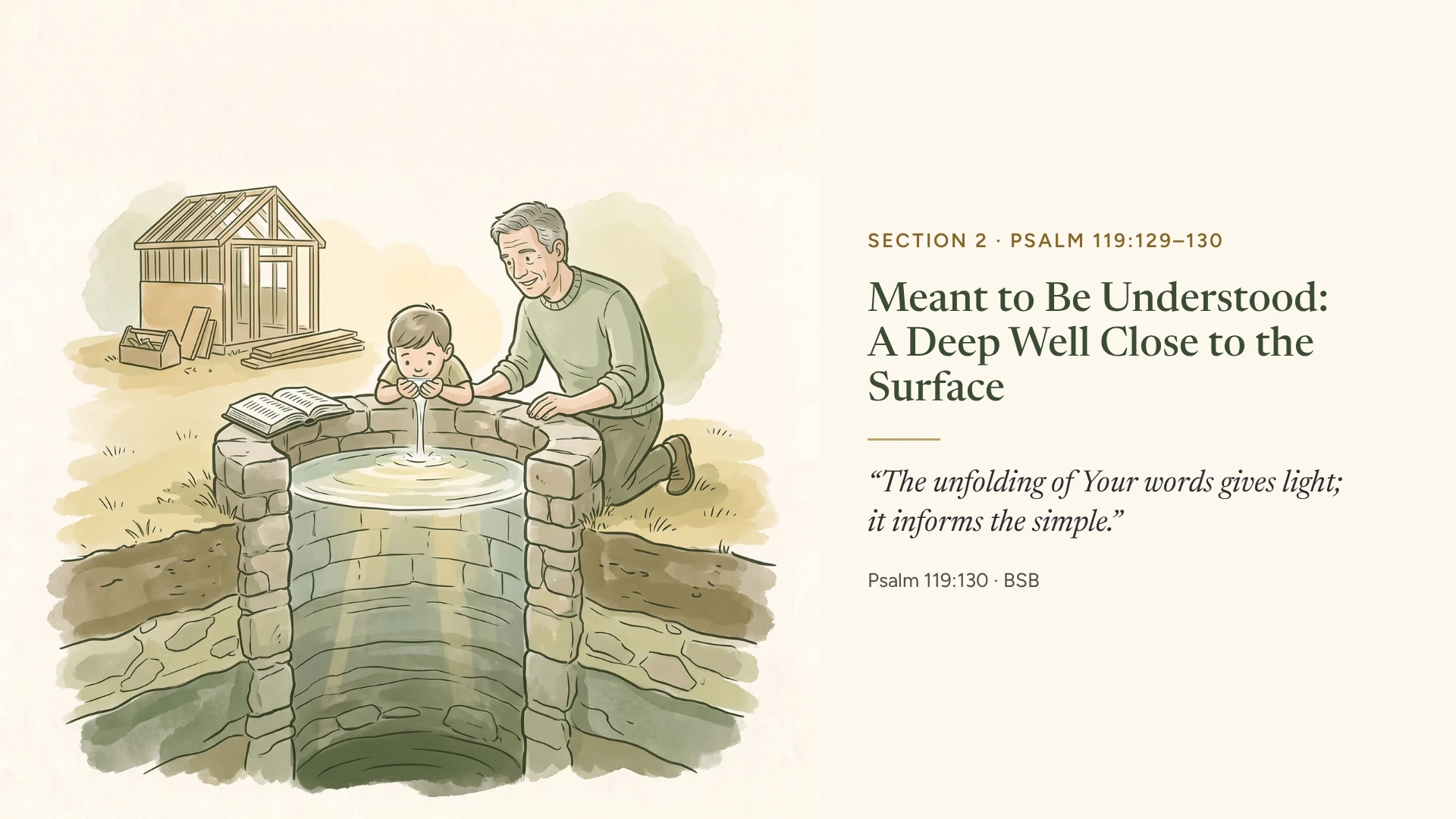 Slide 3: Meant to Be Understood: A Deep Well Close to the Surface