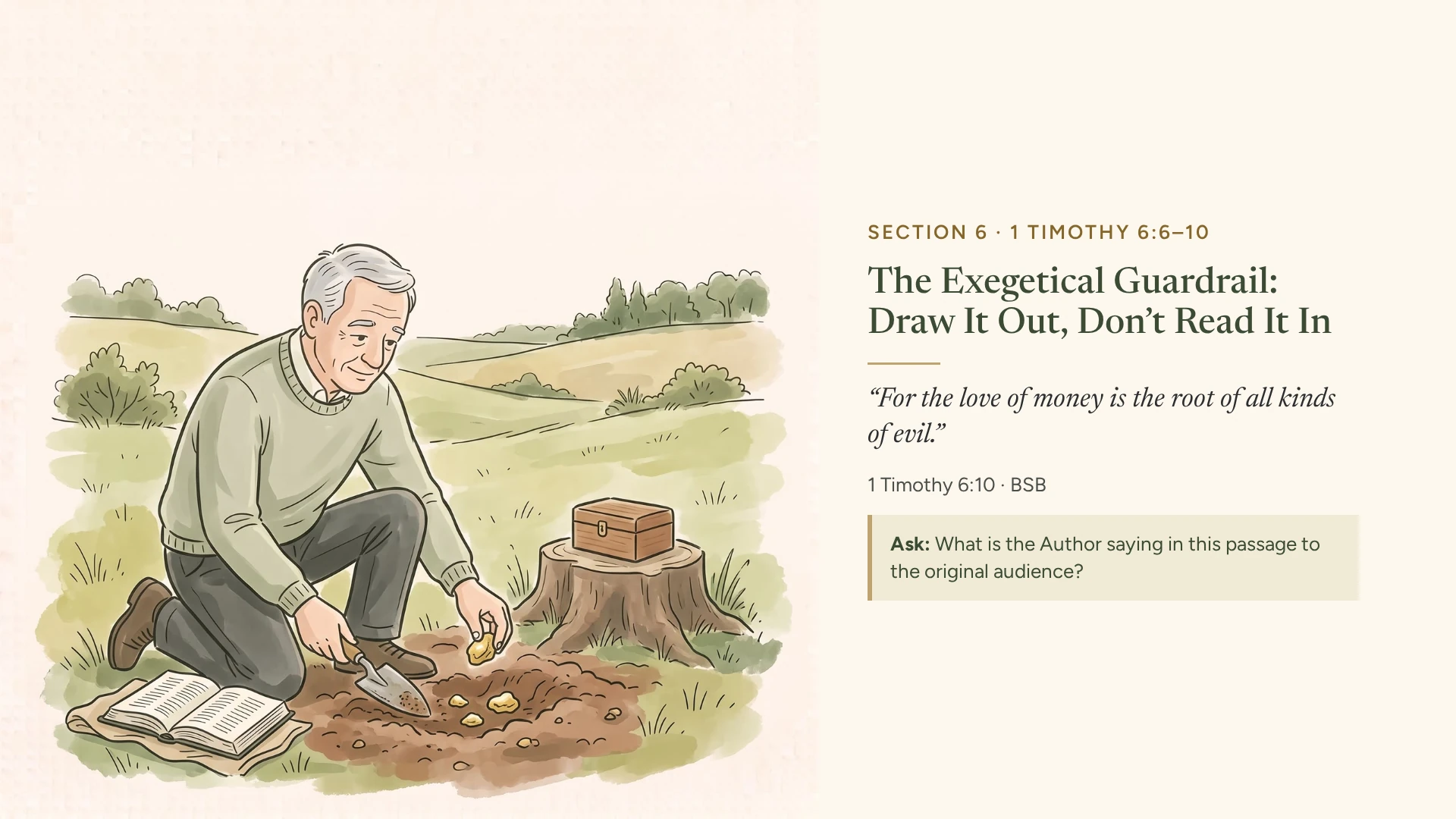Slide 7: The Exegetical Guardrail: Draw It Out, Don't Read It In
