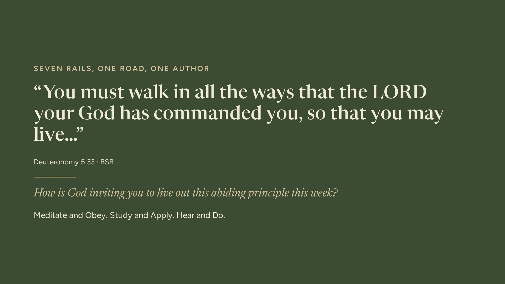Slide 13: Seven rails, one road, one Author
